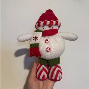 Festive Snowman Christmas Spirit Mini Decor Weighted Plush Decoration Holidays